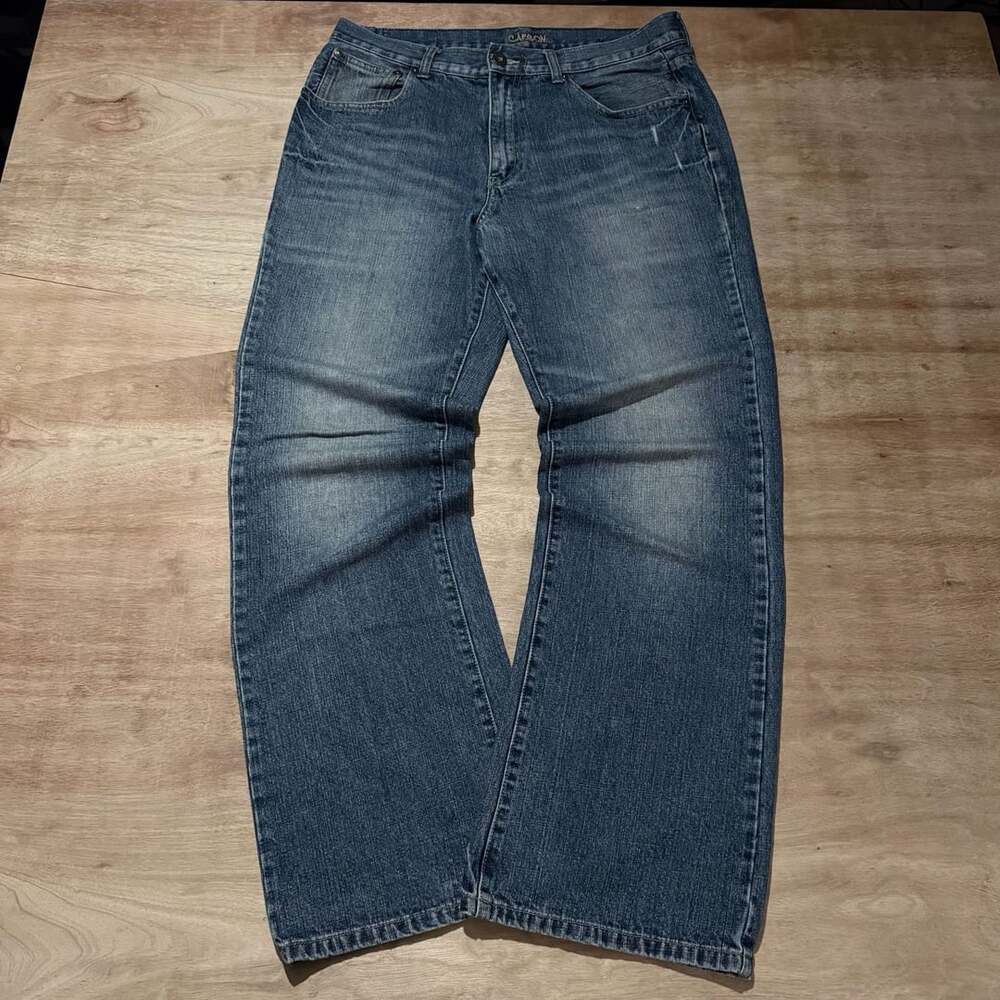 Carbon Men’s 34x34 Baggy Wide Leg Faded Blue Denim Jeans